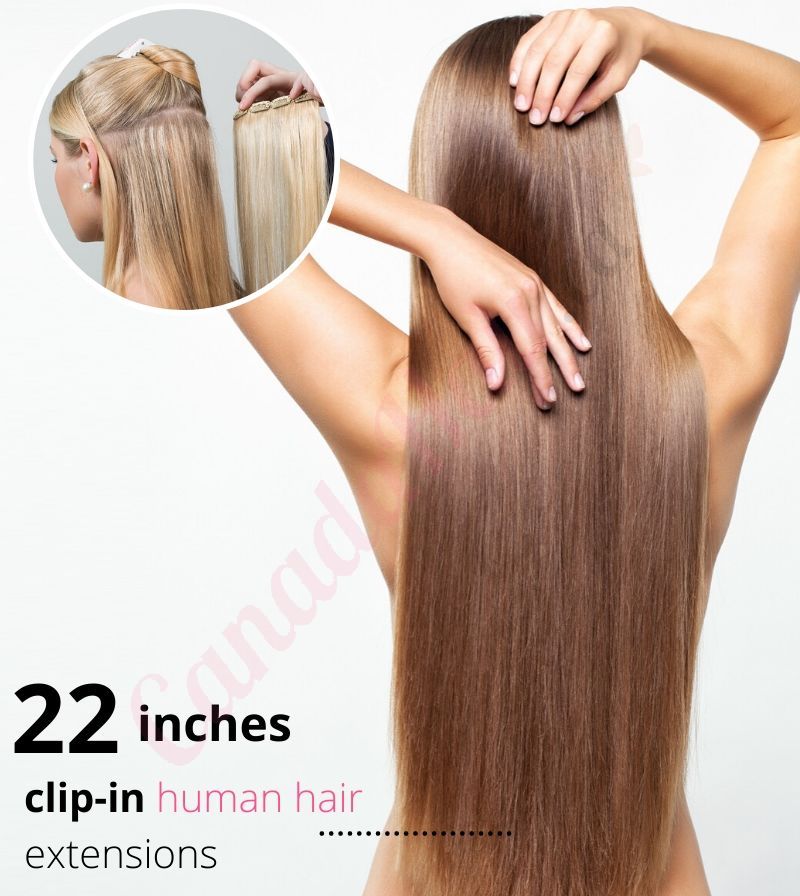 22 inch Clip in hair extensions Real Human Hair 22 inch