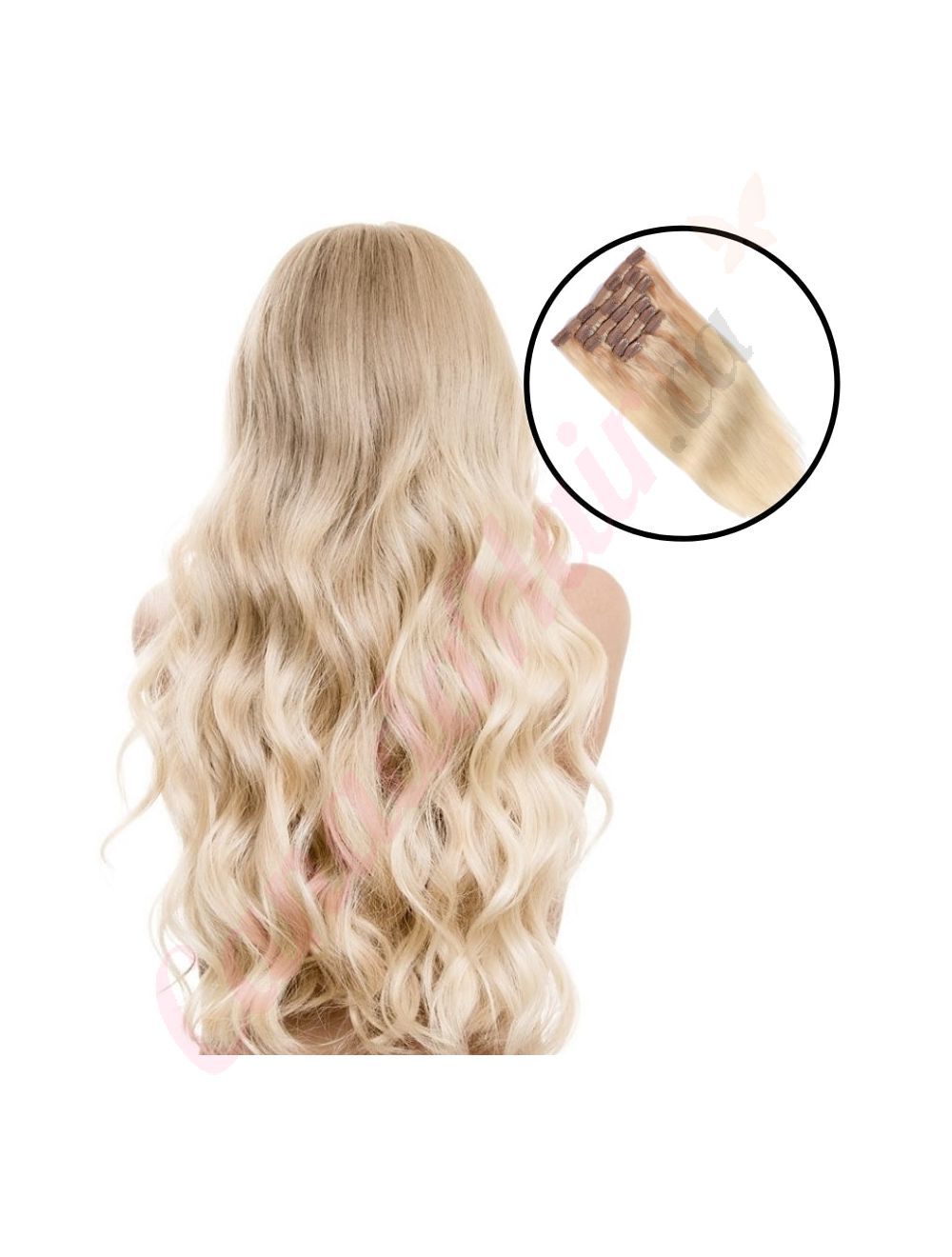 OMBRE LIGHT BLONDE CLIP-IN HUMAN HAIR