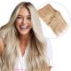  Dark Blonde Balayage Invisible Wire Extensions - Human Hair