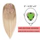 Dark Blonde Balayage Hair Topper 14 inch For Thinning Hair Part Large Coverage (Size: 3 inch - 5.75 inch x 5 inch, Weight: 60g) Remy Human Hair 