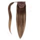 Dark Brown & Blonde Balayage Wrap Ponytail Hair Extensions - Human Hair 