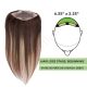 Ombre Balayage Hair Topper 14 inch For Thinning Hair Full Crown (Size: 6.5 inch x 2.25 inch, Weight: 50g) Remy Human Hair 