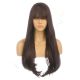 DM1810750-v4 Brown Long Synthetic Hair Wig with Bang 