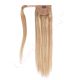 ponytail human hair extensions	honey brown ash blonde #12-24