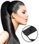 ponytail human hair extensions	jet black #1