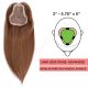 Chocolate Brown #4 Hair Topper 14 inch For Thinning Hair Part Large Coverage (Size: 3 inch - 5.75 inch x 5 inch, Weight: 60g) Remy Human Hair 