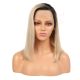 Kavlee - Short Ombre Blonde Remy Human Hair Wig 14 Inches Bob Wig 