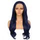 G1904809B-v2 - Long Blue Synthetic Hair Wig 