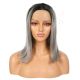 G1901635-v2 - Short Grey Synthetic Hair Wig 