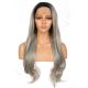 G1904807B-v2 - Long Grey Synthetic Hair Wig