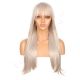DM1707538-v4 - Long White Blonde Synthetic Hair Wig With Bang 