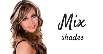 Mix shades of hair extensions